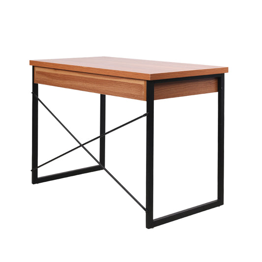 Marlook Computer Desk Drawer Storage Walnut 100CM