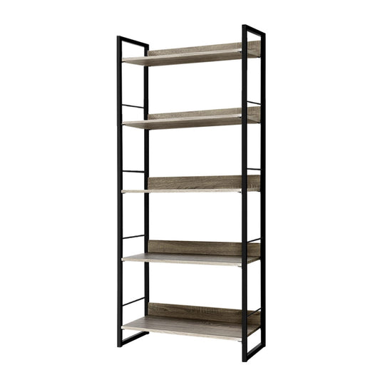 Marlook Bookshelf 5 Tiers - NOE Black and Oak