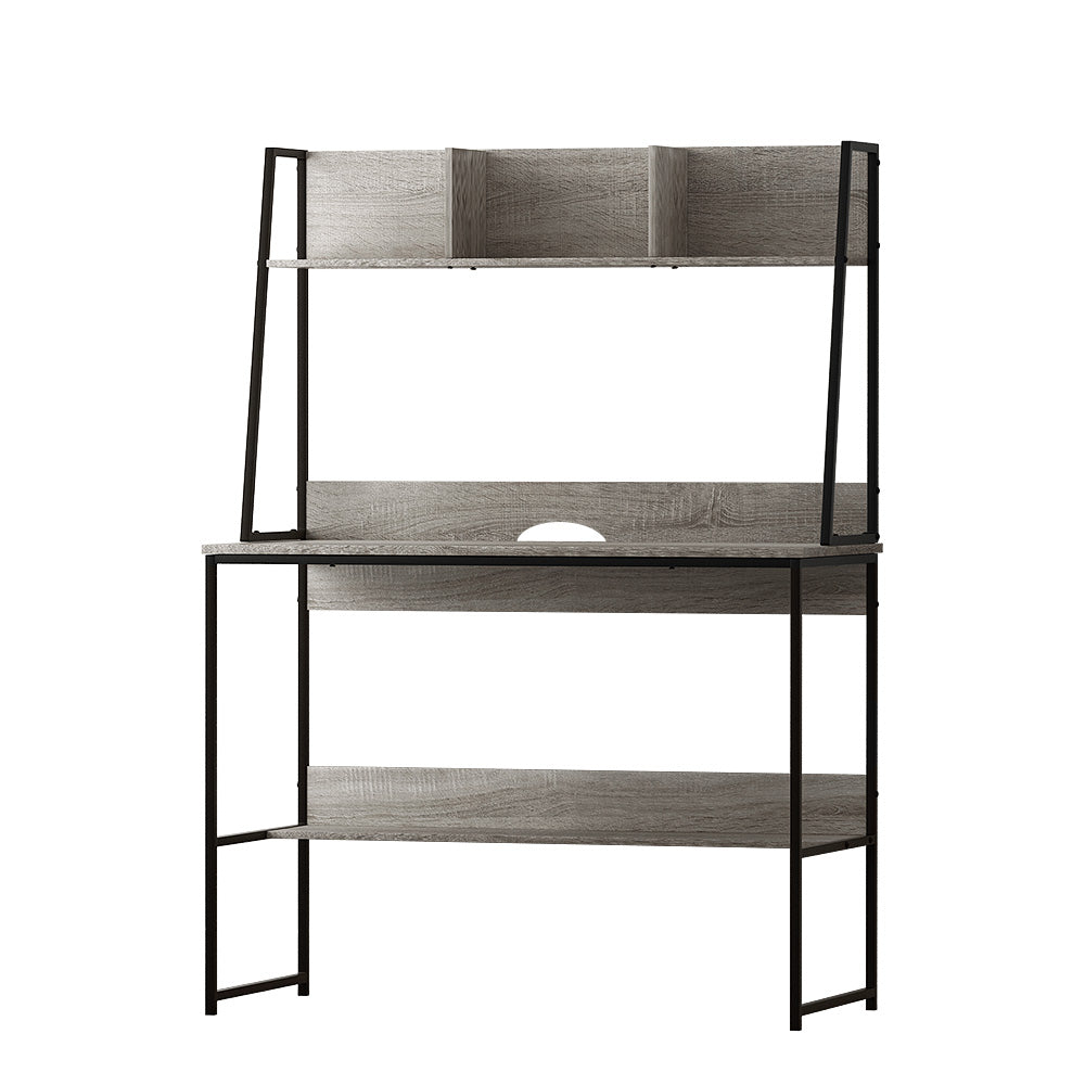 Marlook Computer Desk Bookshelf Storage Grey 100CM