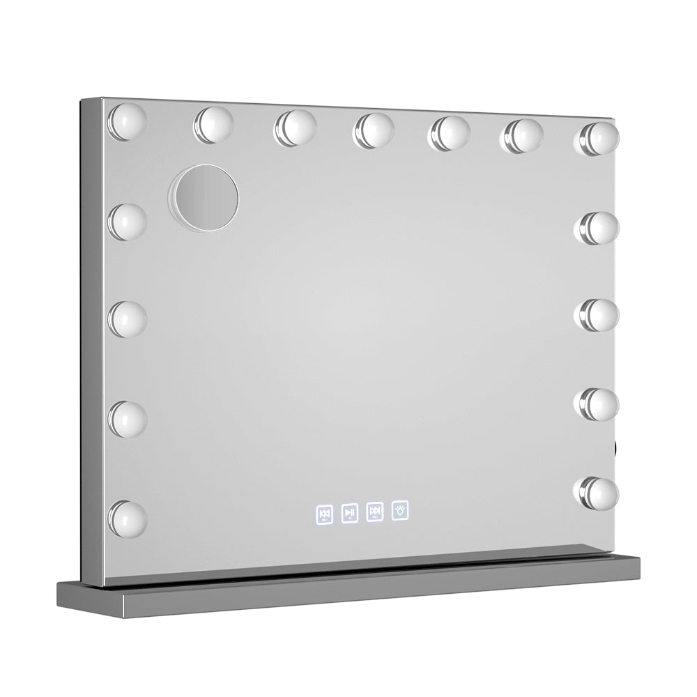 Marlook Bluetooth Makeup Mirror 58x46cm Hollywood Vanity with LED Light Wall
