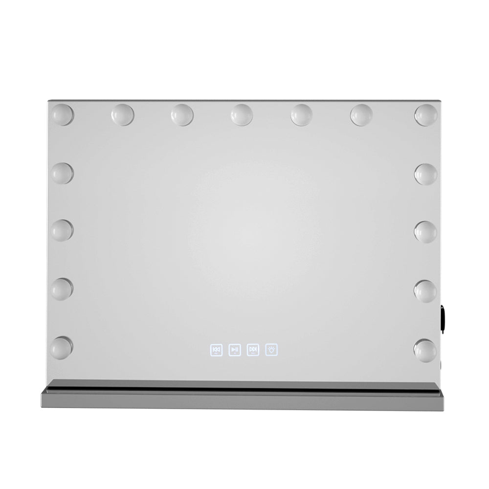 Marlook Bluetooth Makeup Mirror 58x46cm Hollywood Vanity with LED Light Wall