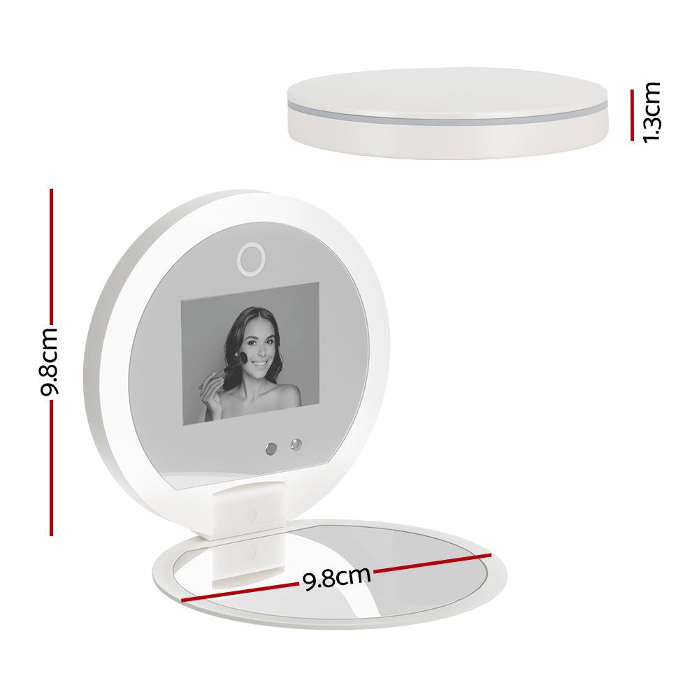 Marlook Compact Makeup Mirror with UV Camera for Sunscreen Test Portable Travel