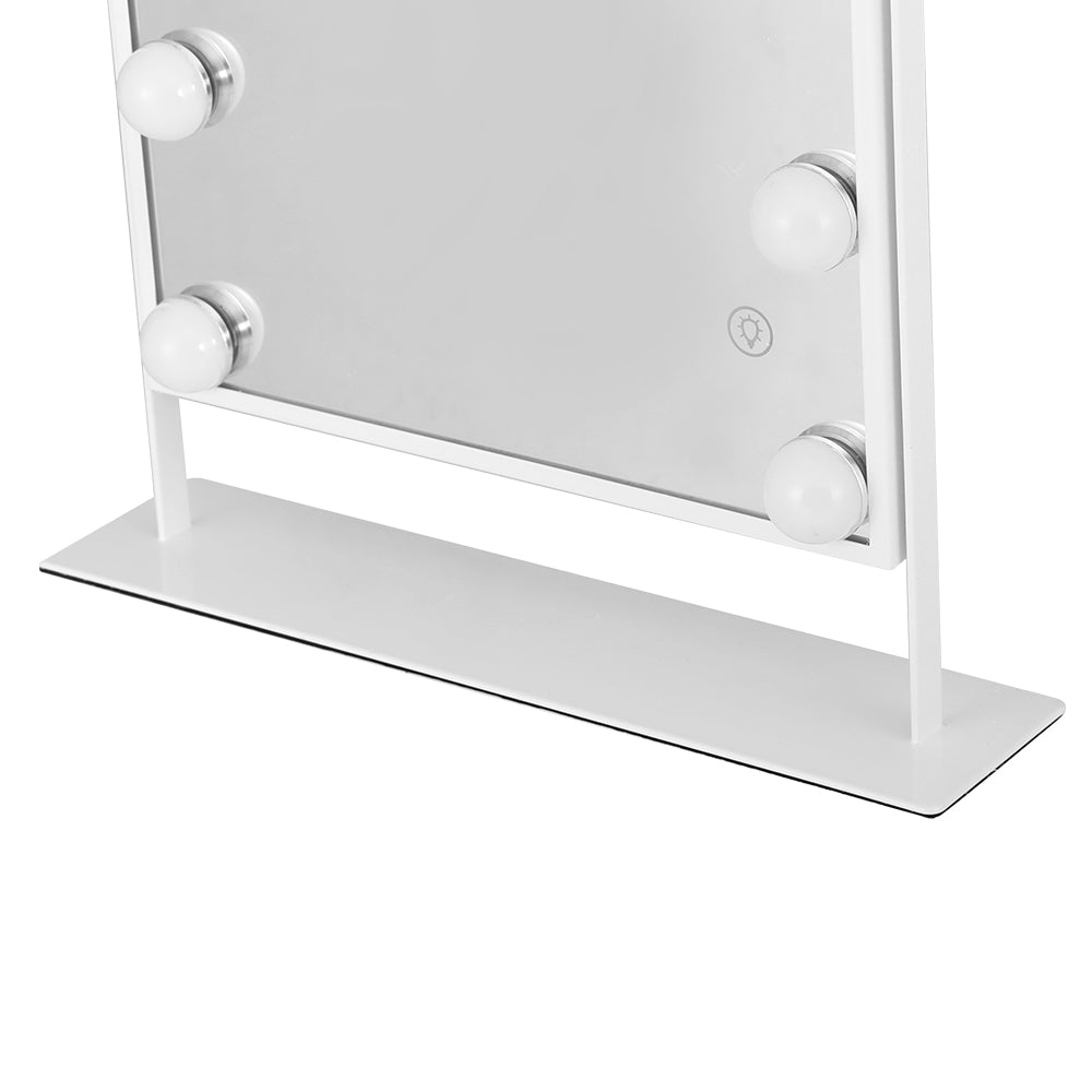 Marlook Bluetooth Makeup Mirror 30x40cm Hollywood Vanity with LED Light White