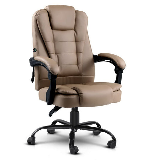 Marlook 2 Point Massage Office Chair PU Leather Espresso