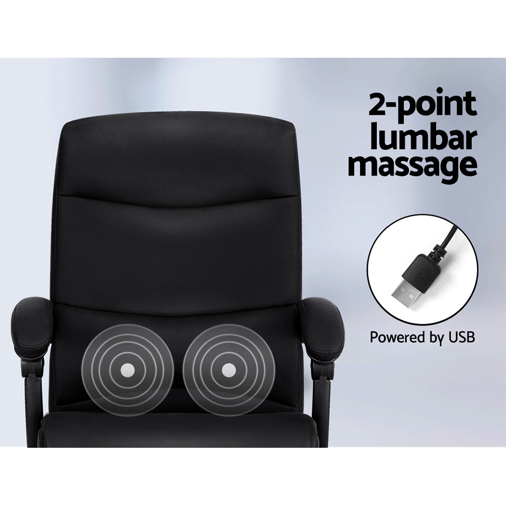 Marlook 2 Point Massage Office Chair PU Leather Black