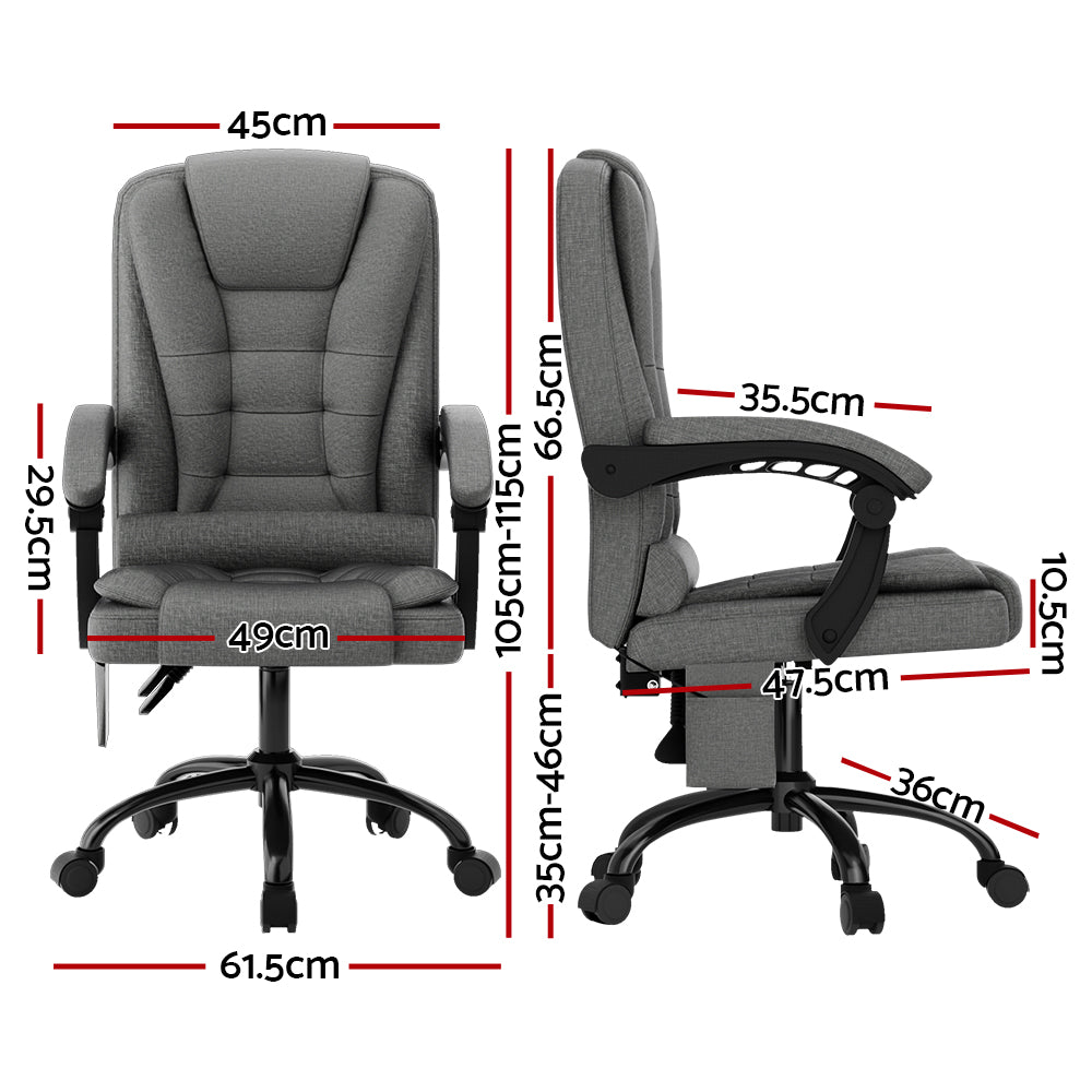Marlook 2 Point Massage Office Chair Fabric Black