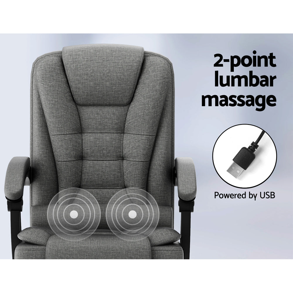 Marlook 2 Point Massage Office Chair Fabric Black
