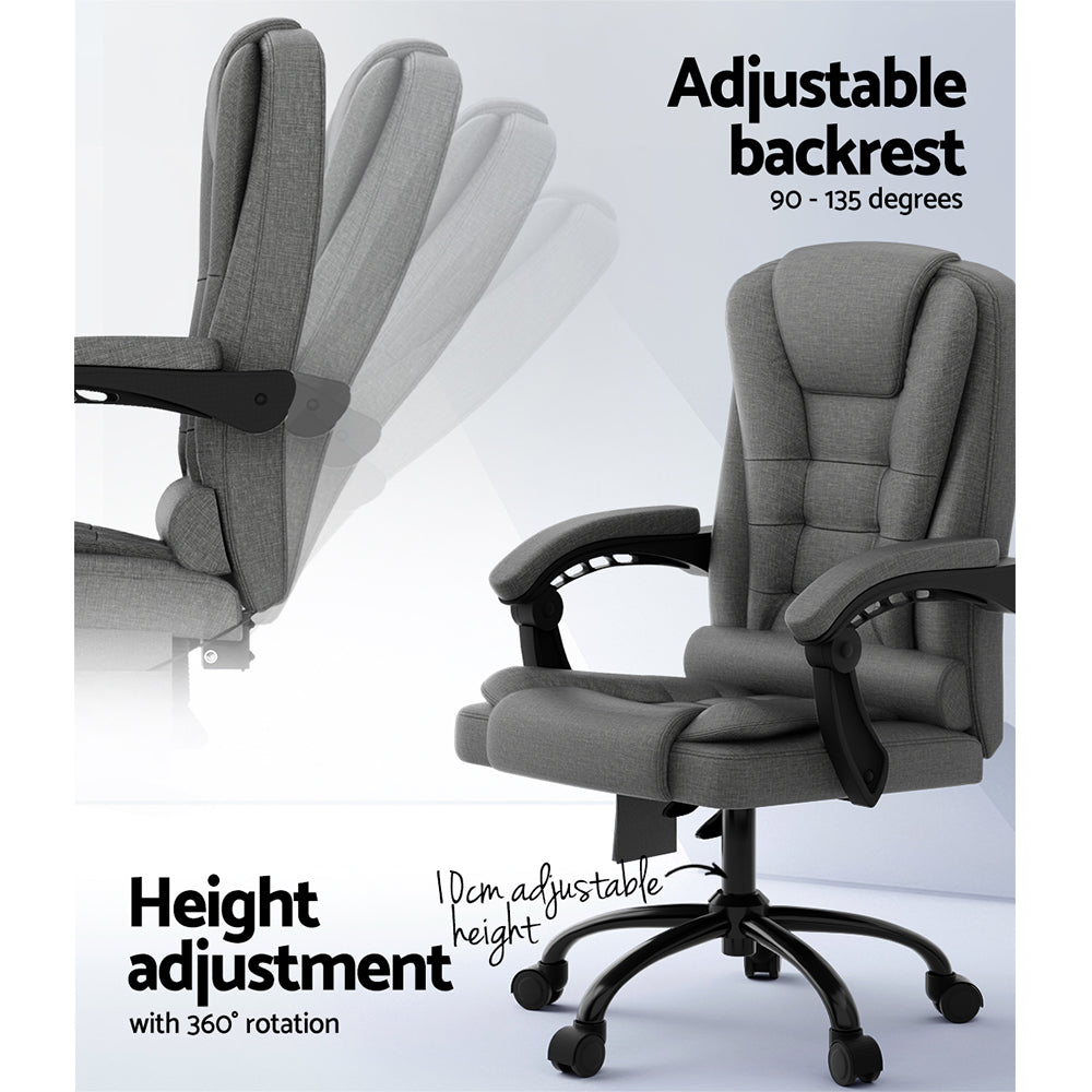Marlook 2 Point Massage Office Chair Fabric Black