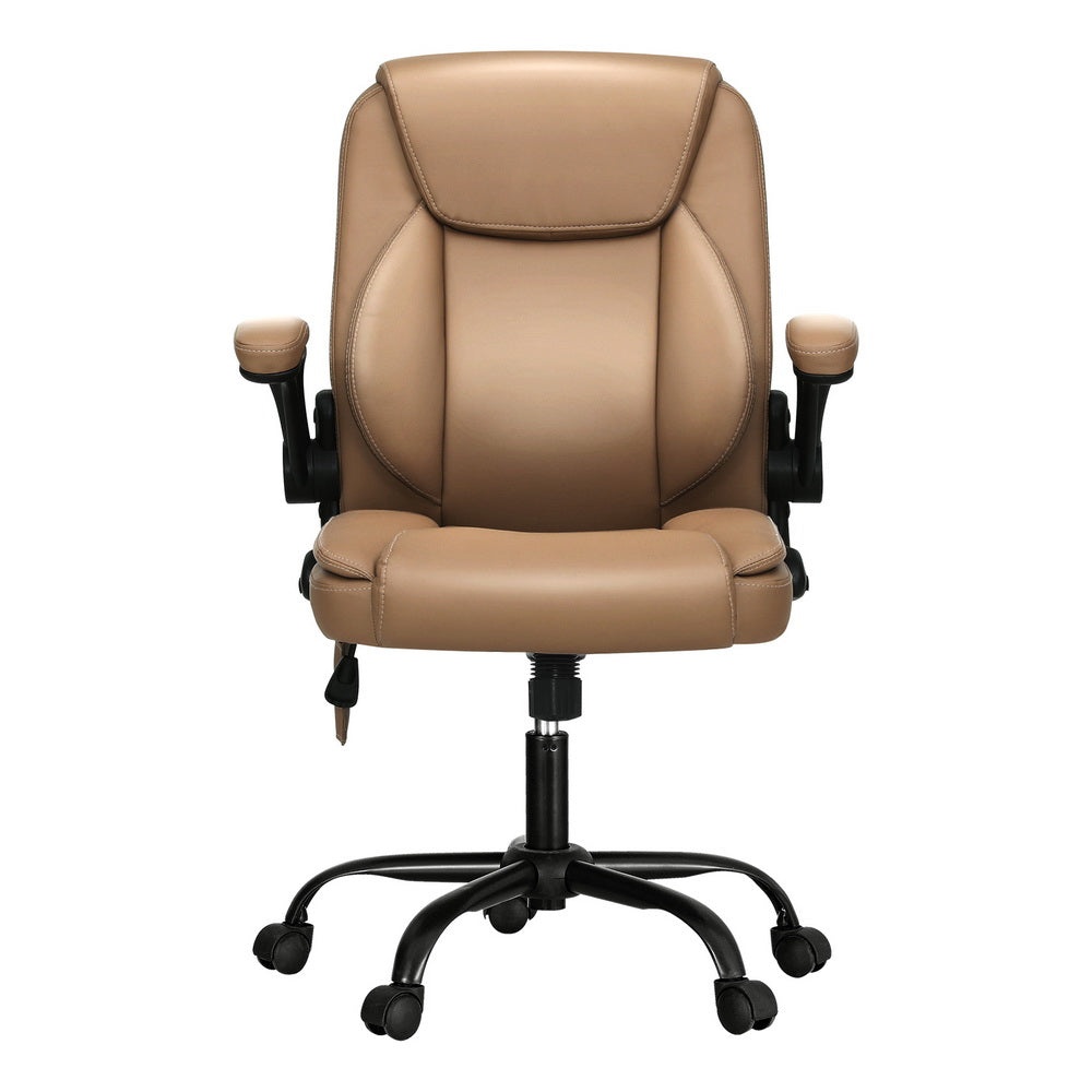 Marlook 2 Point Massage Office Chair Leather Mid Back Espresso