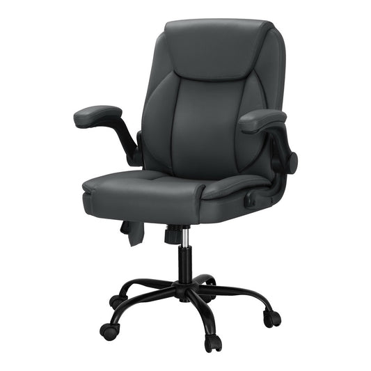 Marlook 2 Point Massage Office Chair Leather Mid Back Grey