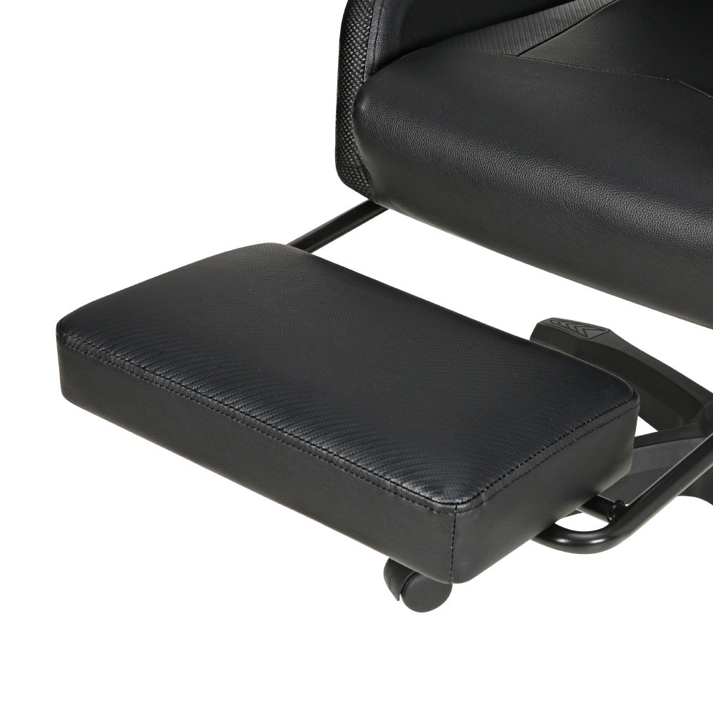 Marlook 6 Point Massage Gaming Office Chair 7 LED Footrest Black