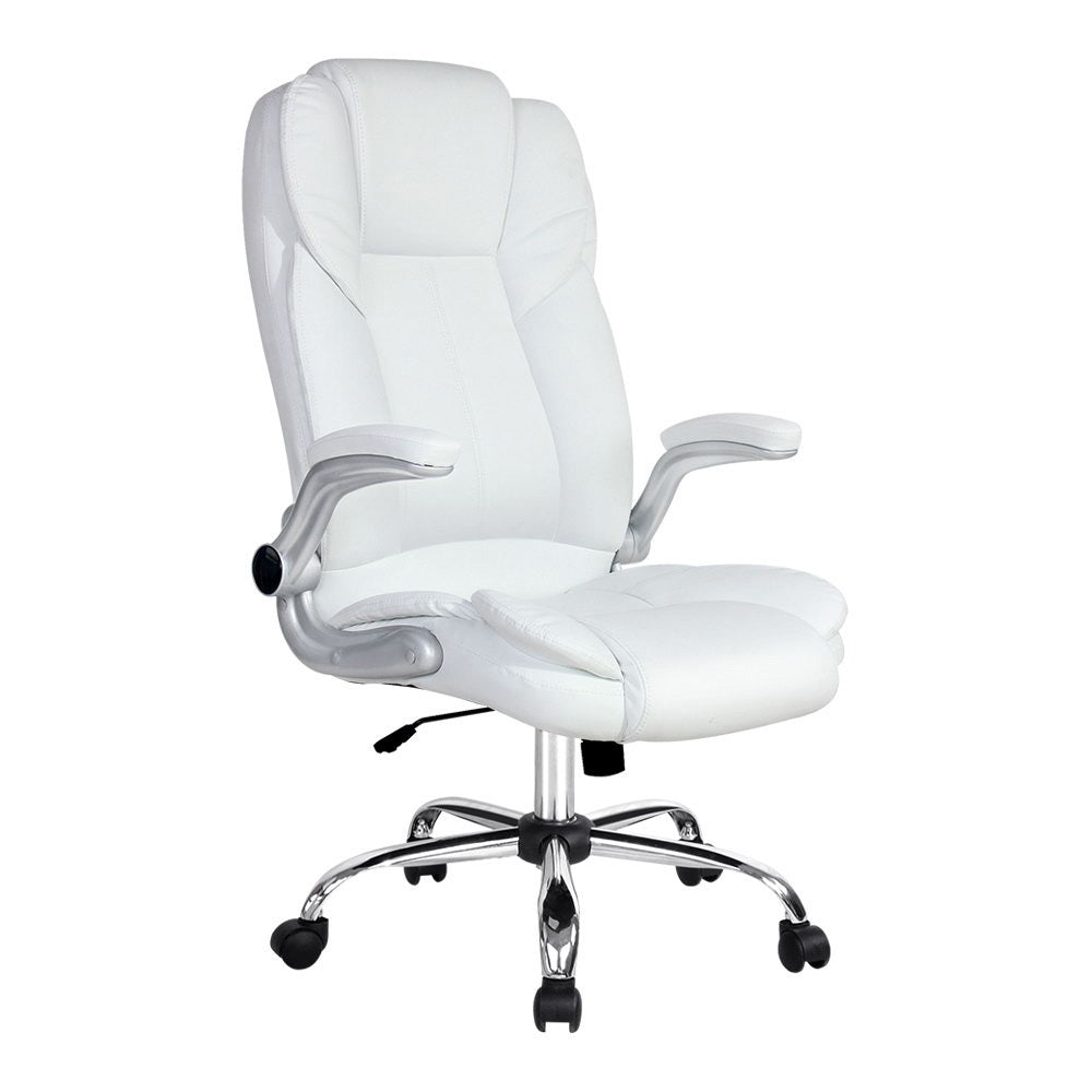 Marlook Executive Office Chair Leather Tilt White