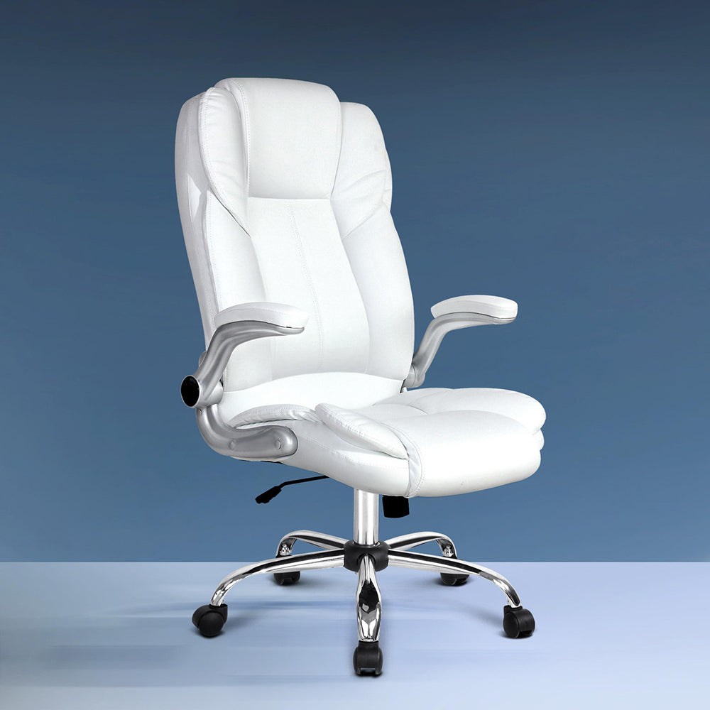 Marlook Executive Office Chair Leather Tilt White