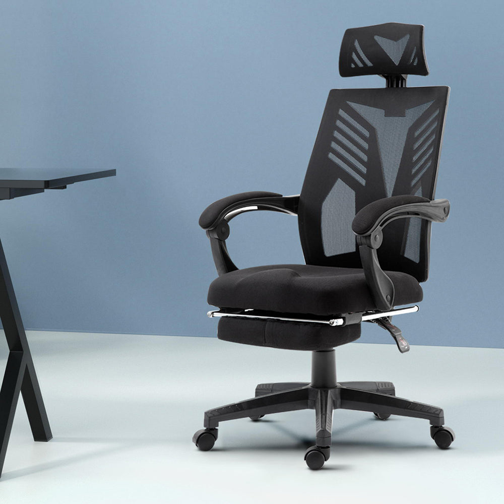 Marlook Mesh Office Chair Recliner Black