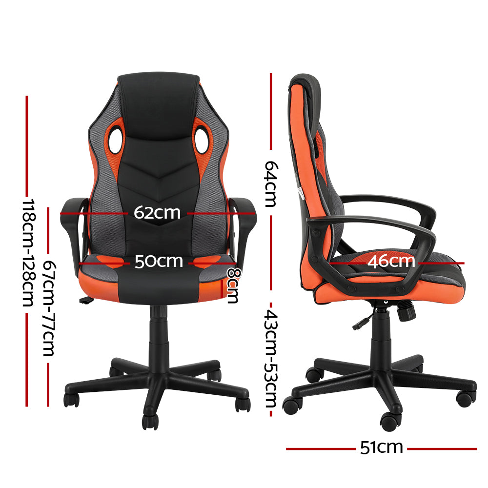 Marlook Gaming Office Chair Computer Executive Racing Chairs High Back Orange