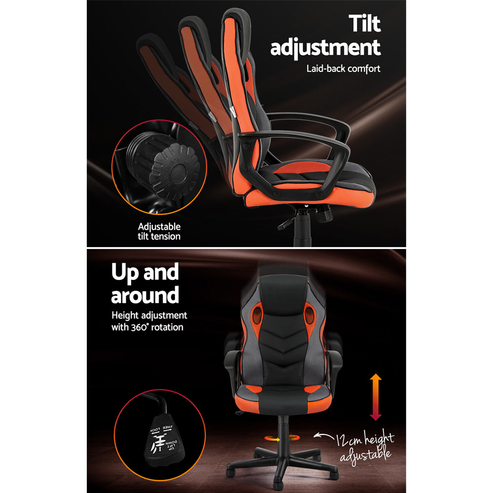 Marlook Gaming Office Chair Computer Executive Racing Chairs High Back Orange