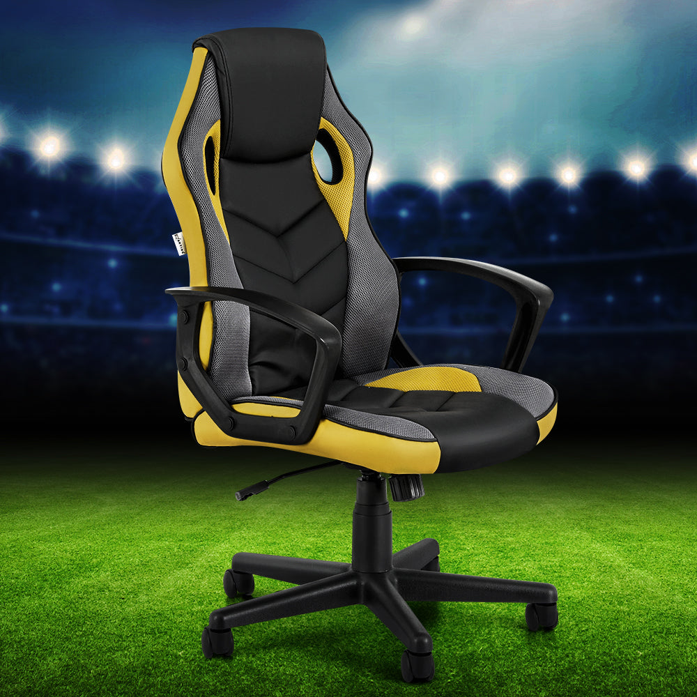Marlook Gaming Office Chair Computer Executive Racing Chairs High Back Yellow