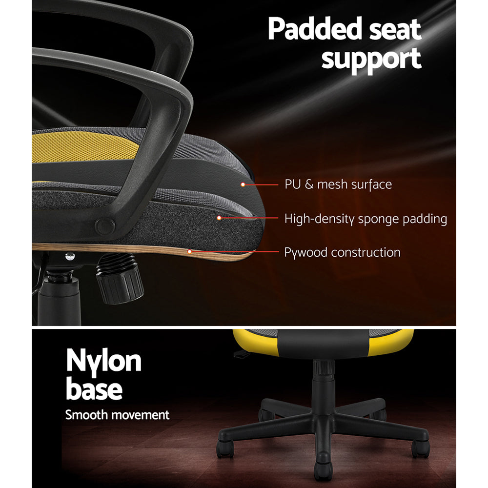 Marlook Gaming Office Chair Computer Executive Racing Chairs High Back Yellow