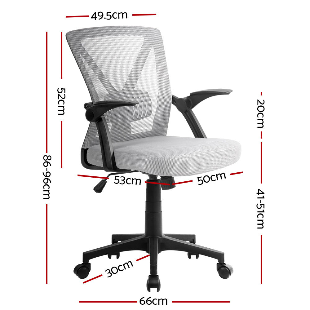 Marlook Mesh Office Chair Mid Back Grey
