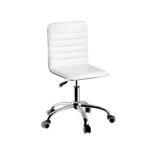 Marlook Office Chair Conference Chairs PU Leather Low Back White