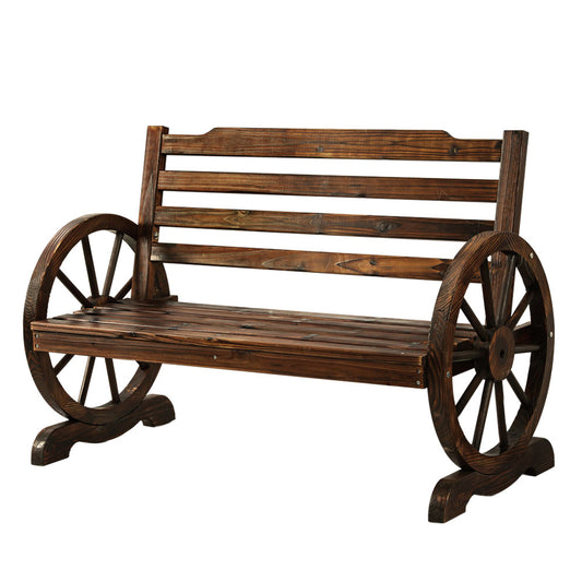Marlook Wooden Garden Bench Seat Outdoor Furniture Wagon Chair Patio Lounge