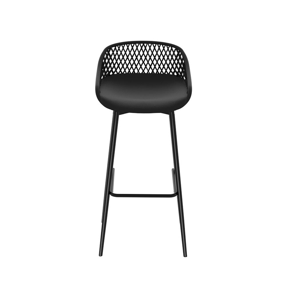 Marlook 4-Piece Outdoor Bar Stools Plastic Metal Dining Chair Balcony