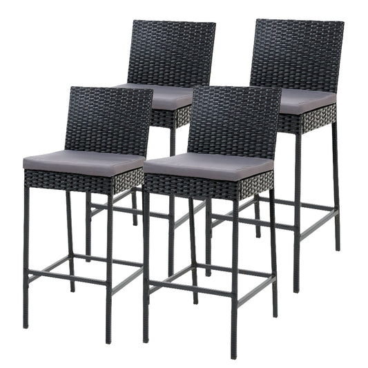 Marlook 4-Piece Outdoor Bar Stools Dining Chair Bar Stools Rattan Furniture