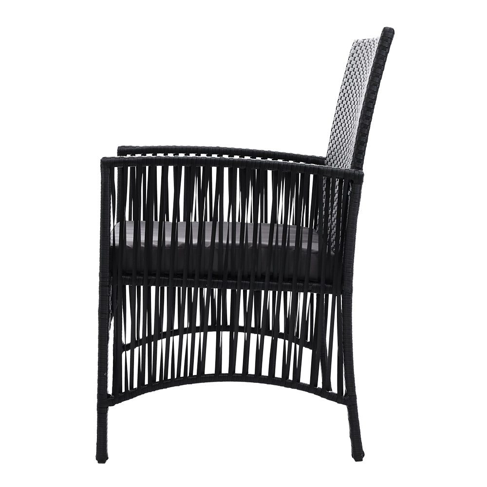 Marlook 2PC Outdoor Dining Chairs Patio Furniture Wicker Lounge Chair Garden
