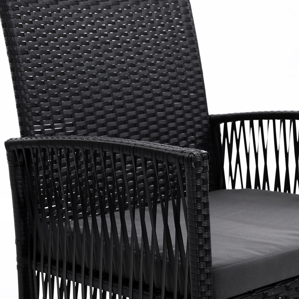 Marlook 2PC Outdoor Dining Chairs Patio Furniture Wicker Lounge Chair Garden
