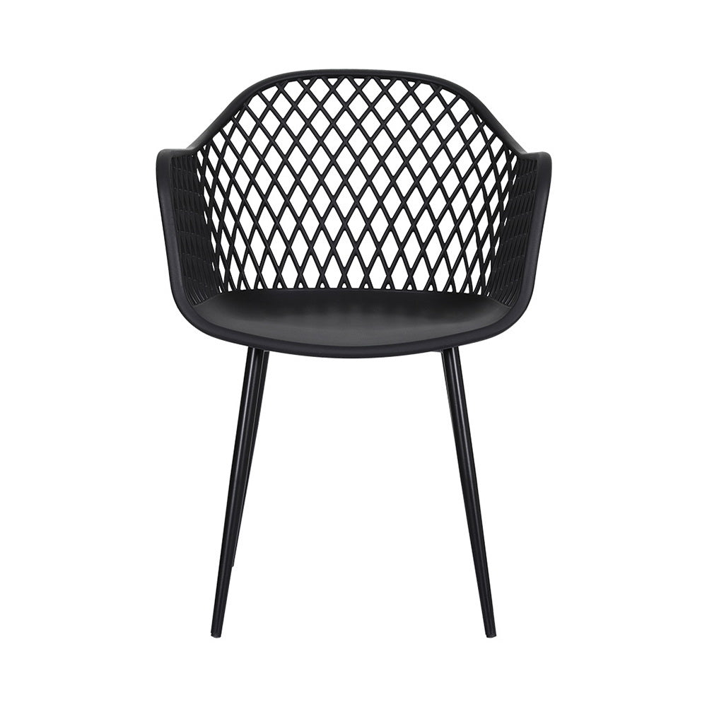 Marlook 4PC Outdoor Dining Chairs PP Lounge Chair Patio Furniture Garden Black