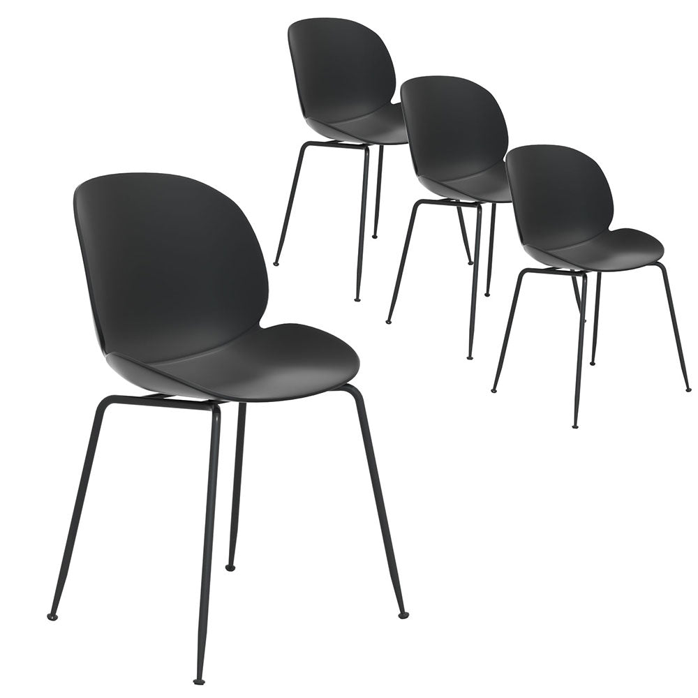 Marlook 4PC Outdoor Dining Chairs Lounge Chair Patio Garden Furniture Black