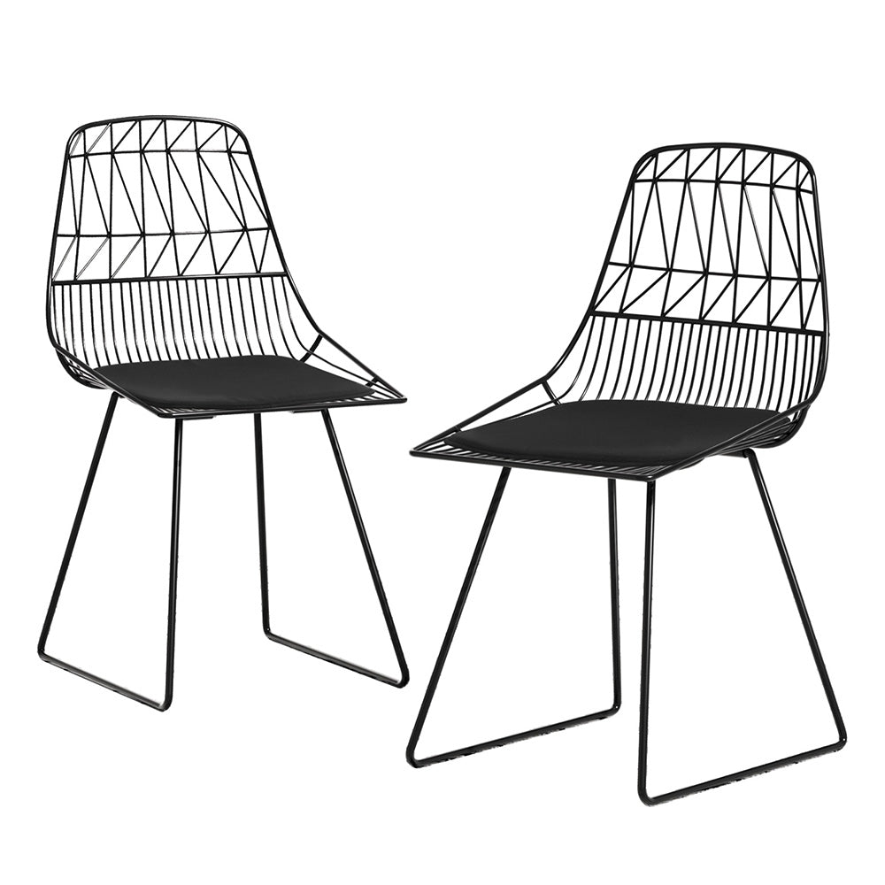 Marlook 2PC Outdoor Dining Chairs Steel Lounge Chair Patio Garden Furniture