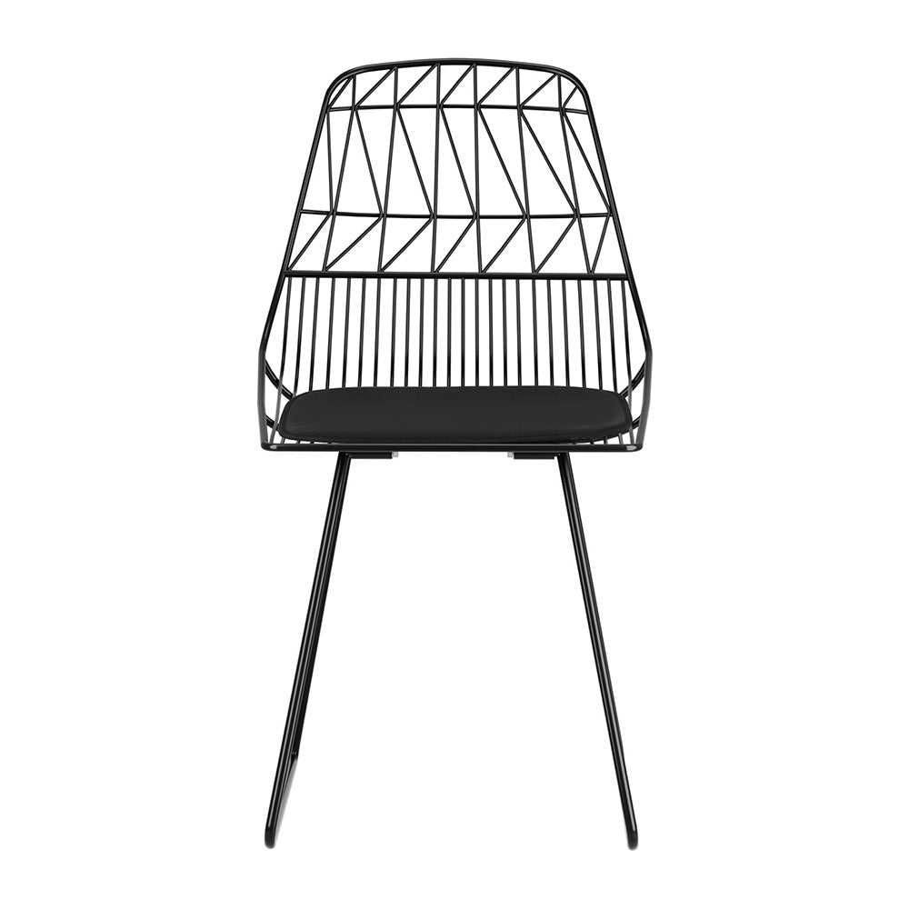 Marlook 2PC Outdoor Dining Chairs Steel Lounge Chair Patio Garden Furniture