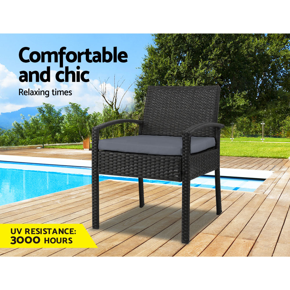 Marlook Outdoor Dining Chairs Patio Furniture Rattan Lounge Chair Cushion Felix