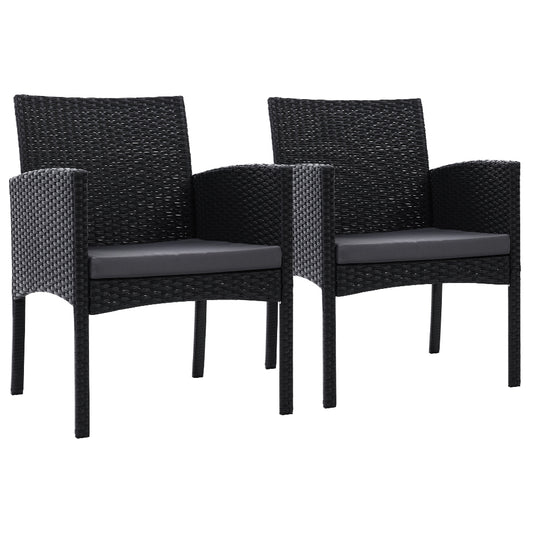 Marlook 2PC Outdoor Dining Chairs Patio Furniture Rattan Lounge Chair XL Ezra
