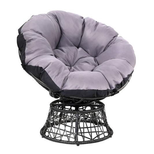 Marlook Outdoor Chairs Outdoor Furniture Papasan Chair Wicker Patio Garden Black