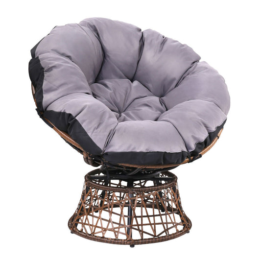 Marlook Outdoor Chairs Outdoor Furniture Papasan Chair Wicker Patio Garden Brown