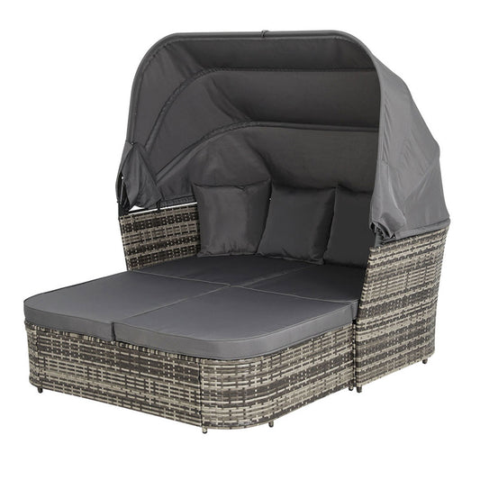Marlook Outdoor Sun Lounge Setting Patio Furniture Wicker Sofa Garden Day Bed