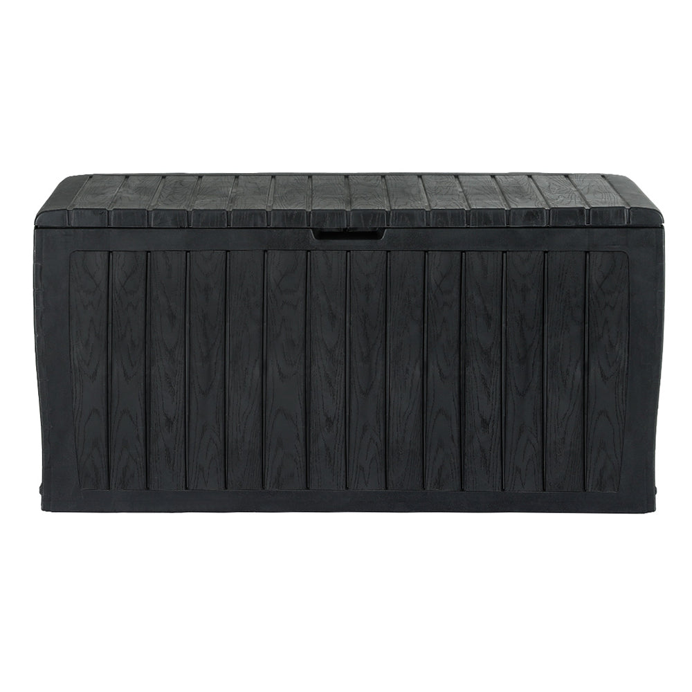 Marlook Outdoor Storage Box 220L Lockable Organiser Garden Deck Toy Shed Tool Black