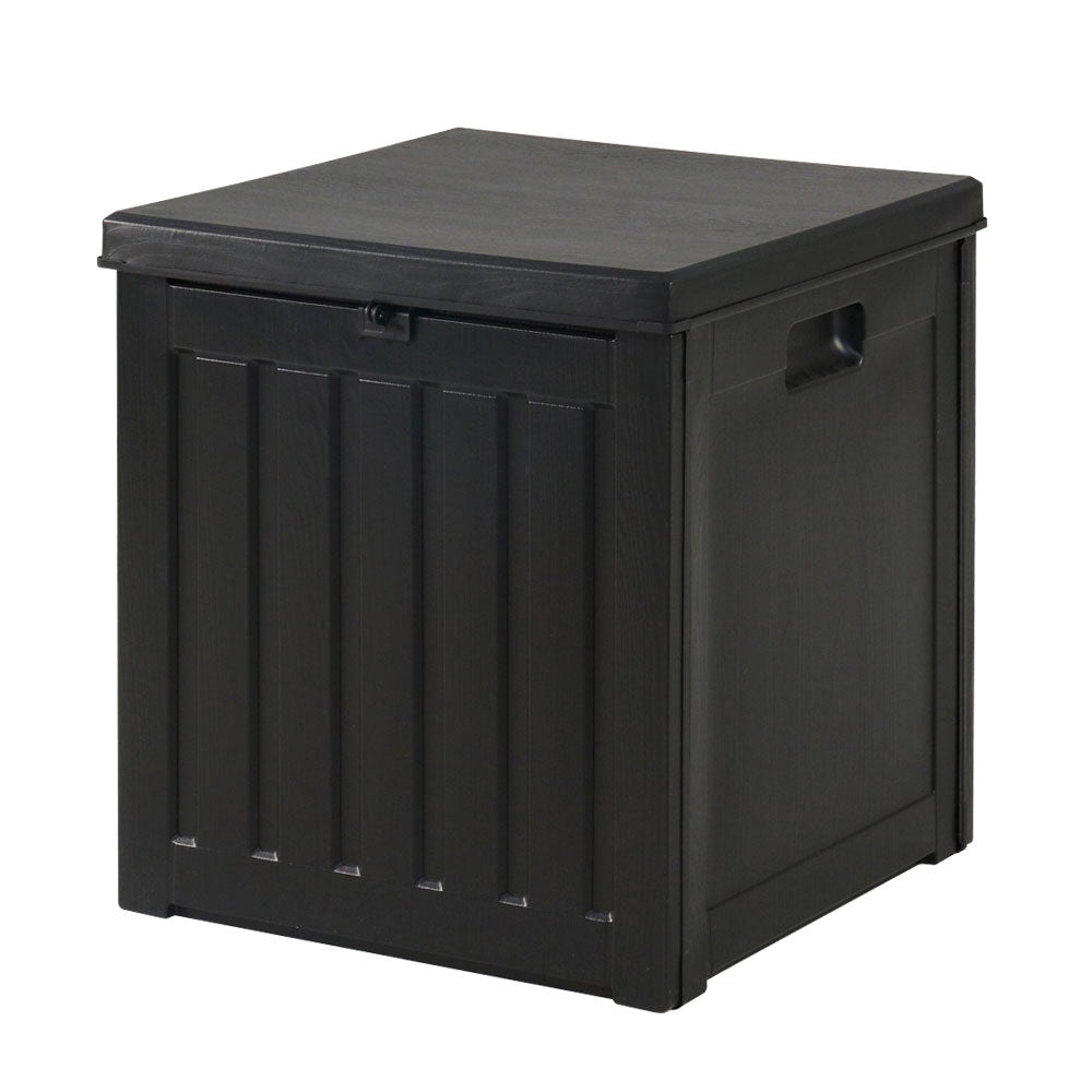 Marlook Outdoor Storage Box 80L Container Lockable Garden Toy Tool Shed Black