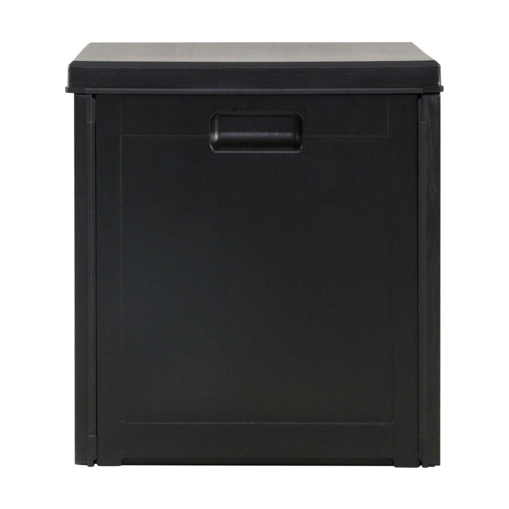 Marlook Outdoor Storage Box 80L Container Lockable Garden Toy Tool Shed Black