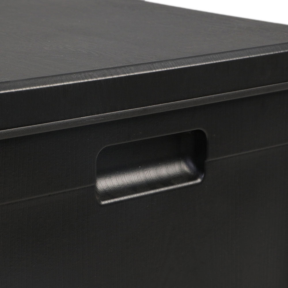Marlook Outdoor Storage Box 80L Container Lockable Garden Toy Tool Shed Black