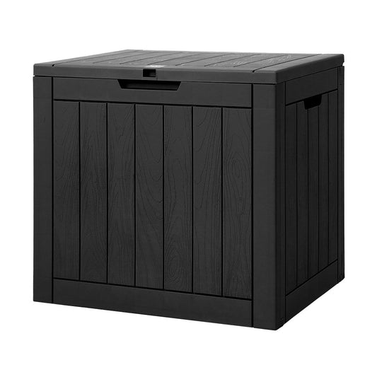 Marlook Outdoor Storage Box 118L Container Lockable Indoor Garden Toy Tool Shed Black
