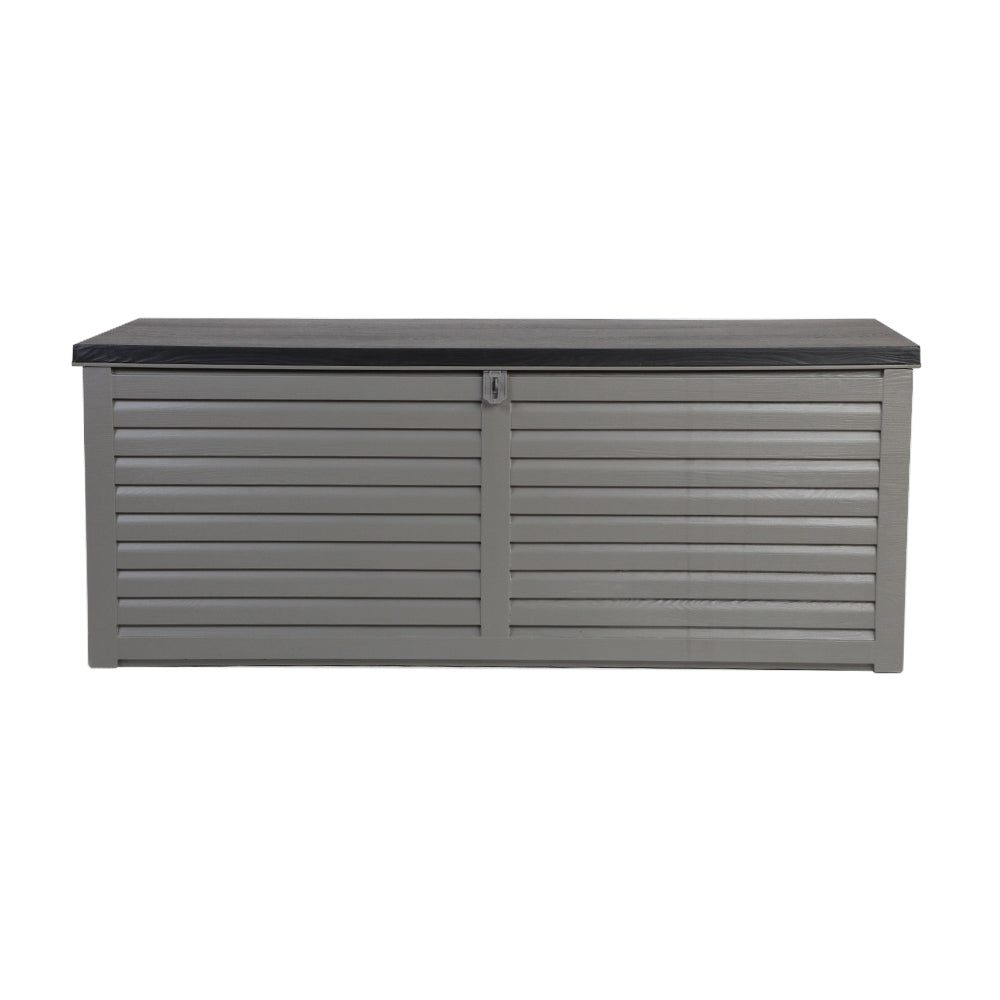 Marlook Outdoor Storage Box 390L Container Lockable Garden Bench Tools Toy Shed Black