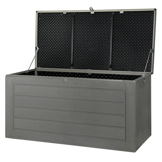 Marlook Outdoor Storage Box 680L Container Lockable Garden Bench Tool Shed Black