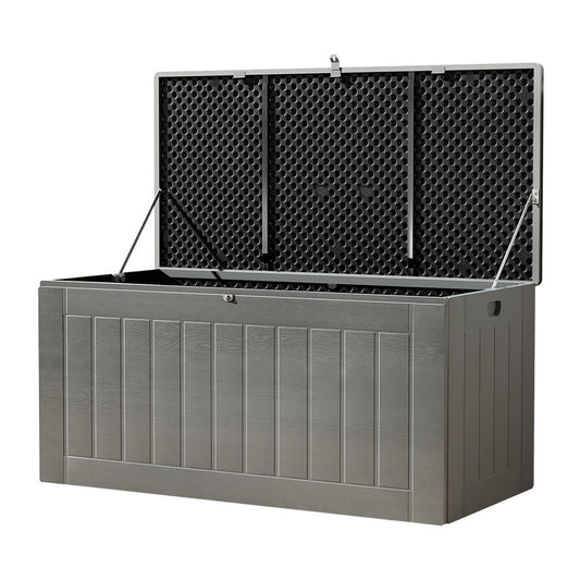 Marlook Outdoor Storage Box 830L Container Lockable Garden Bench Tool Shed Black