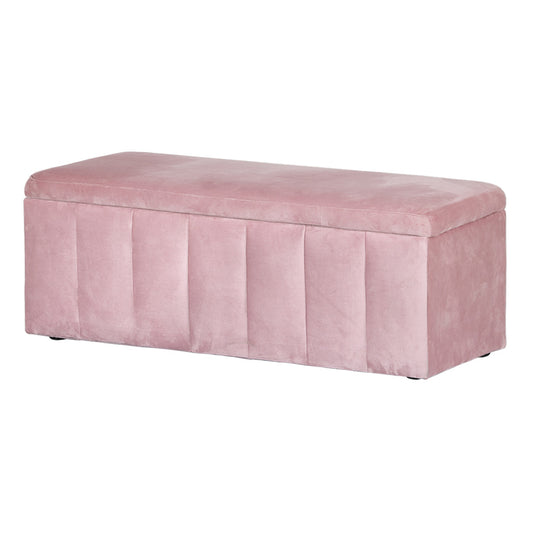 Marlook Storage Ottoman Blanket Box 103cm Velvet Pink