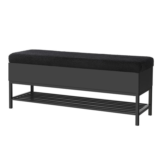 Marlook Storage Ottoman Blanket Box 110cm Boucle Shelf