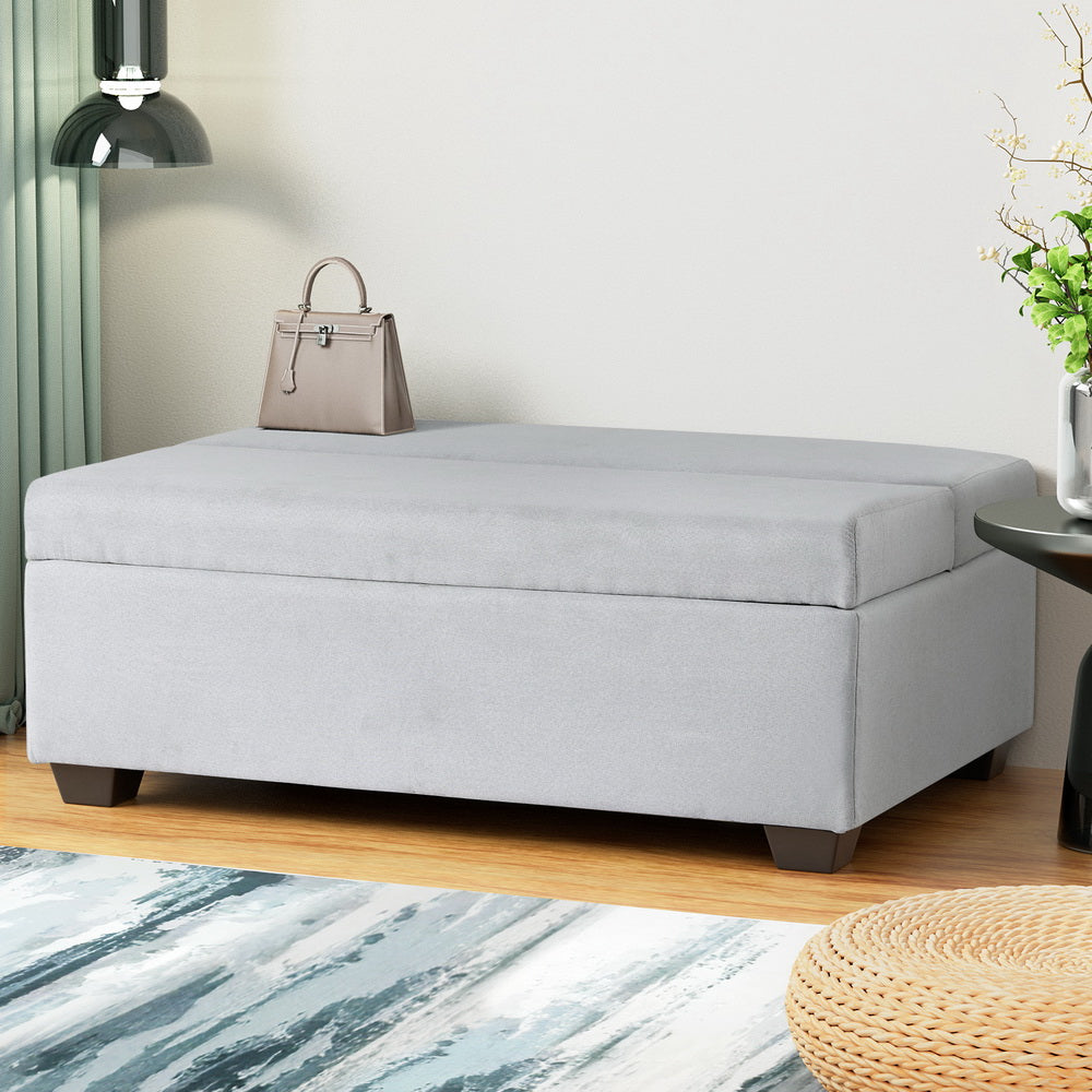 Marlook Ottoman Storage Sofa Bed 112cm Foldable Grey