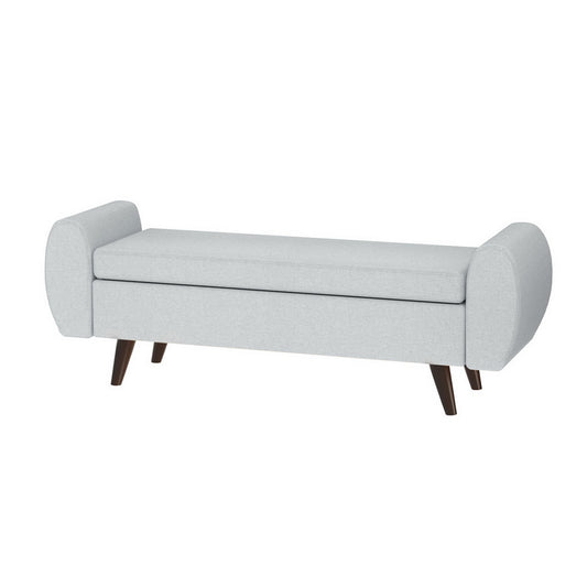 Marlook Storage Ottoman Blanket Box Armrest 140cm Grey